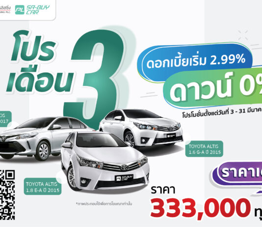 ภัทรลิสซิ่ง จัดโปรโมชั่นพิเศษ 3.3