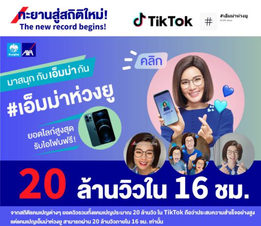 สุดปัง! เอ็มม่าห่วงยู บนแอปพลิเคชัน Tiktok…ยอดวิวทะลุ 20 ล้านใน 16 ชั่วโมง