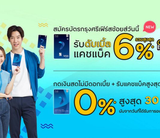 สมัครบัตรใหม่สุดคุ้มกรุงศรีเฟิร์สช้อยส์