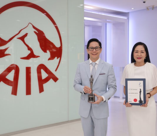 เอไอเอ ประเทศไทย คว้ารางวัลบริษัทที่น่าทำงานด้วยมากที่สุดในเอเชีย