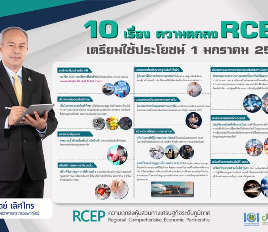 10 เรื่องความตกลงอาร์เซ็ป เริ่มใช้ประโยชน์ 1 ม.ค.65