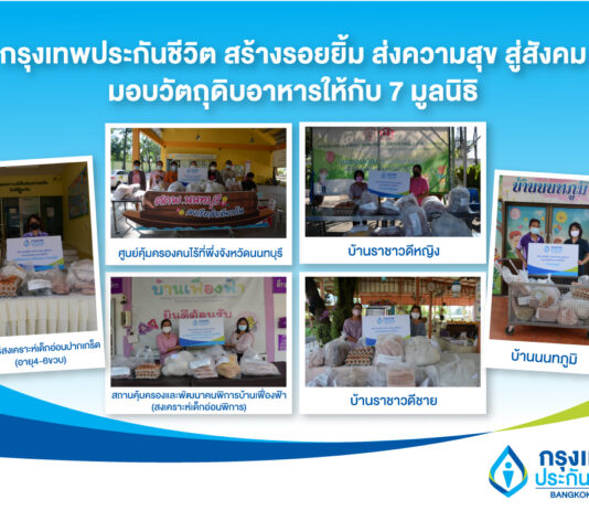 กรุงเทพประกันชีวิต ส่งกำลังใจสู้วิกฤตโควิด-19 มอบวัตถุดิบอาหารแก่ 7 มูลนิธิ พร้อมอยู่เคียงข้างสังคมไทย ให้ขับเคลื่อนต่อไปอย่างแข็งแรง