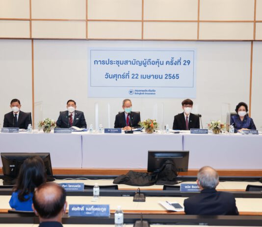 กรุงเทพประกันภัยจัดประชุมสามัญผู้ถือหุ้นประจำปี ครั้งที่ 29 ผ่านสื่ออิเล็กทรอนิกส์