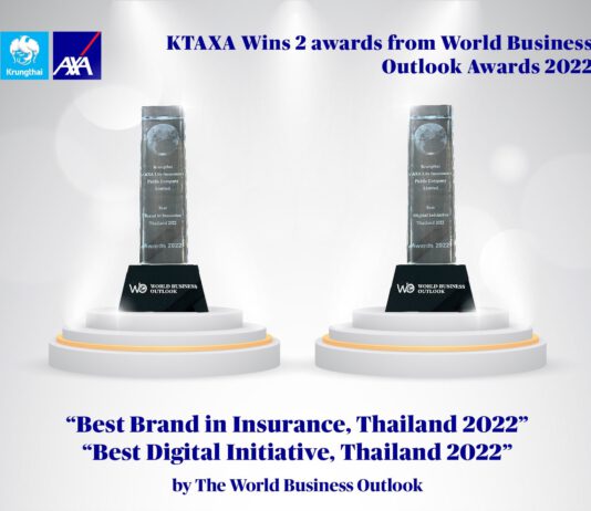 กรุงไทย–แอกซ่า ประกันชีวิต คว้า 2 รางวัลใหญ่ระดับนานาชาติ จาก WORLD BUSINESS OUTLOOK