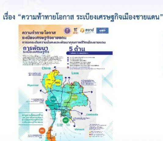 ชูระเบียงเศรษฐกิจชายแดนเป็นกลไกพื้นที่เกื้อหนุนเศรษฐกิจ นักเศรษฐศาสตร์ธนาคารโลก-นักวิชาการออกโรงสนับสนุน