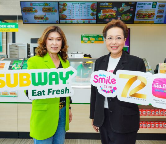 เมืองไทยประกันชีวิต ฉลองครบรอบ 72 ปี จับมือ Subway เสิร์ฟอาหารสุขภาพดี ไขมันต่ำ แก่สมาชิกเมืองไทยสไมล์คลับ