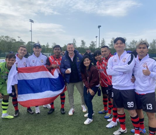 เอไอเอ ฉลองชัย ทีมฟุตบอลไทยคว้าแชมป์ AIA Championship 2023 การแข่งขันฟุตบอลระดับภูมิภาค ณ กรุงลอนดอน ประเทศอังกฤษ