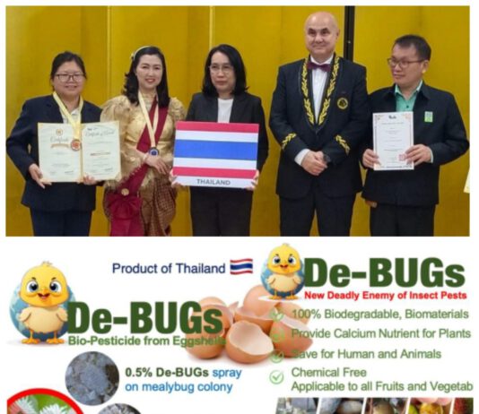 เปลี่ยน “เปลือกไข่” เป็น “สารกำจัดแมลงศัตรูพืช” คว้ารางวัลเหรียญทอง ประเทศญี่ปุ่น