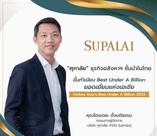 “ศุภาลัย” อสังหาฯ ชั้นนำในไทย ขึ้นทำเนียบ Best Under A Billion ยอดเยี่ยมแห่งเอเชียปี 2023 จาก Forbes Asia