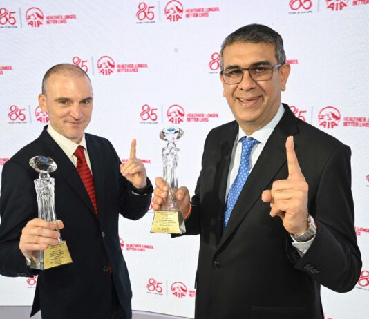 เอไอเอ ประเทศไทย รับรางวัล “บริษัทประกันชีวิตที่มีการบริหารงานดีเด่น ประจำปี 2565” อันดับที่ 1