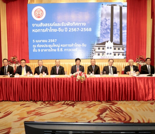 หอการค้าไทย-จีน เผยทิศทางปี 2567-2568 ตั้งเป้าขยายการส่งออกสินค้าไทยไปตลาดแดนมังกรเพิ่มขึ้น