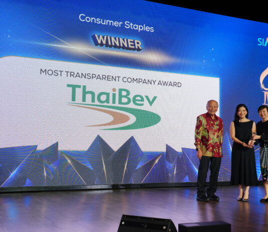 ไทยเบฟ คว้ารางวัลชนะเลิศ “Most Transparent Company Award” จาก SIAS Investors’ Choice Awards ประจำปี 2567