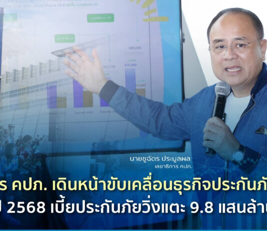 คาดปี 2568 เบี้ยประกันภัยแตะ 9.8 แสนล้านบาท