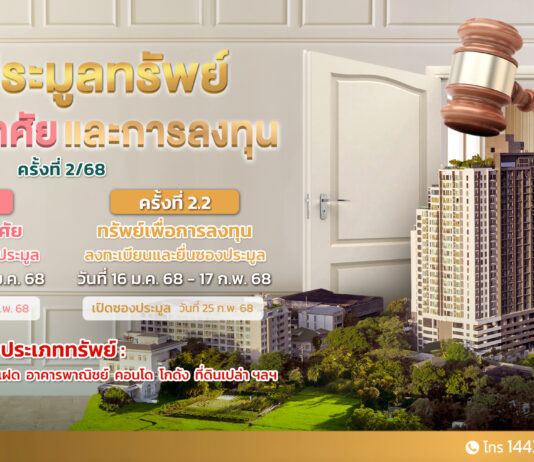 SAM ชูไฮไลท์นำที่ดินแปลงใหญ่ปทุมธานี เกือบ 60 ไร่ มูลค่ากว่า 500 ล. ให้นักลงทุนที่สนใจและผู้ที่ต้องการทรัพย์เพื่ออยู่อาศัย ร่วมประมูลเดือน ก.พ.นี้
