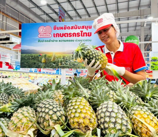 โก โฮลเซลล์ หนุนเกษตรกร จ.ลำปาง ดันสับปะรดกระจายทุกสาขา ช่วยปัญหาล้นตลาด