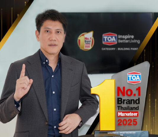 TOA ครองแชมป์ No.1 Brand Thailand 13 ปีซ้อน