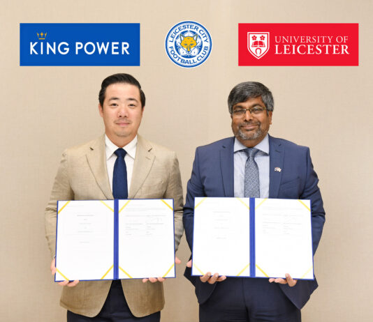 คิง เพาเวอร์ และสโมสรฟุตบอลเลสเตอร์ ซิตี้ ร่วมกับ มหาวิทยาลัยเลสเตอร์ ประเทศอังกฤษ ลงนาม MOU โครงการ “The University of Leicester and King Power Thailand Scholarship”
