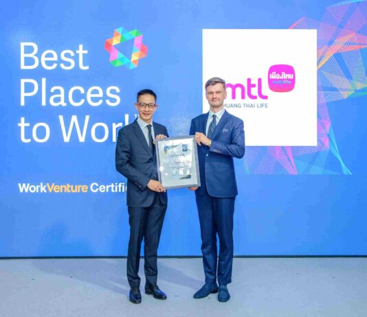 เมืองไทยประกันชีวิต ได้รับการรับรองเป็น “Best Places to Work 2025”