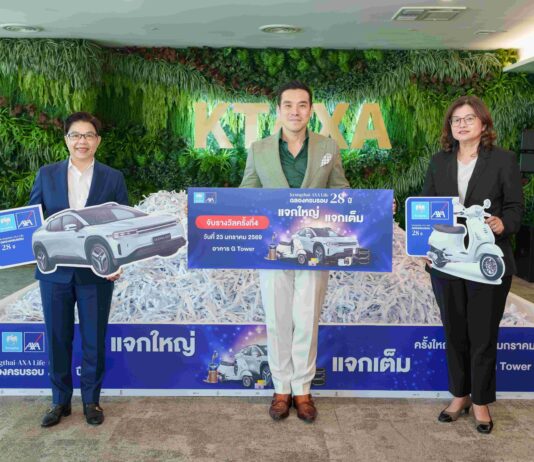 กรุงไทย-แอกซ่า ประกันชีวิต จับรางวัลใหญ่ให้ลูกค้าผู้โชคดี ในแคมเปญพิเศษ “ฉลองครบรอบ 28 ปี กรุงไทย-แอกซ่า แจกใหญ่ แจกเต็ม”