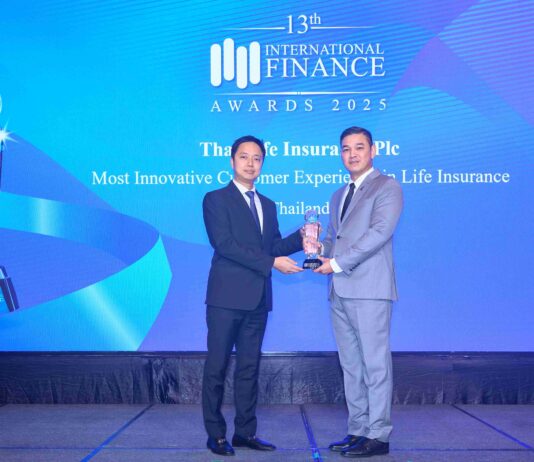 ไทยประกันชีวิต คว้ารางวัล “Most Innovative Customer Experience in Life Insurance” ตอกย้ำความสำเร็จการยกระดับประสบการณ์ลูกค้าด้วยนวัตกรรมดิจิทัล