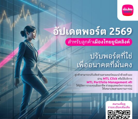 “เมืองไทยประกันชีวิต” ปรับพอร์ตแนะนำยูนิตลิงค์ ต้อนรับปีใหม่ 2569 เพื่อสร้างโอกาสรับผลตอบแทนให้ “เฮง” ตลอดปีม้า