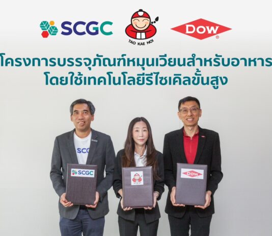 เถ้าแก่น้อย ขับเคลื่อนนำร่องนโยบายความยั่งยืน ผนึกพันธมิตร SCGC และ Dow ชูนวัตกรรมซองสาหร่าย! ใช้เทคโนโลยีรีไซเคิลขั้นสูง คืนชีวิตขยะพลาสติก