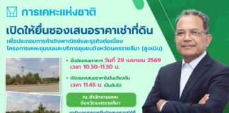 กคช. เปิดประมูลเช่าที่ดินเชิงพาณิชย์ “สูงเนิน โคราช” 15 ปี เริ่ม 2.6 ล้านบาท