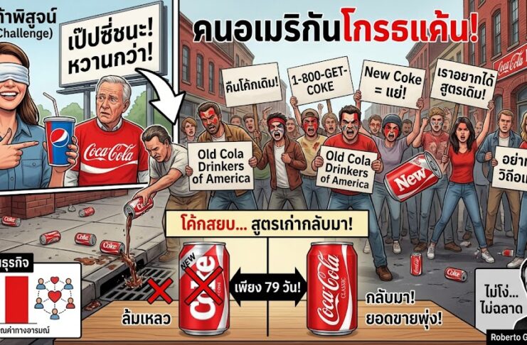 “New Coke” ศึกชิงความซ่าที่จบลงด้วยความล้มเหลวครั้งใหญ่