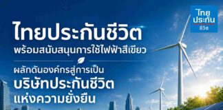ไทยประกันชีวิต พร้อมสนับสนุนการใช้ไฟฟ้าสีเขียว ผลักดันองค์กรสู่การเป็นบริษัทประกันชีวิตแห่งความยั่งยืน