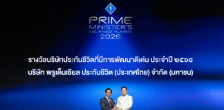 พรูเด็นเชียล ประเทศไทย คว้ารางวัลเกียรติยศระดับประเทศ “บริษัทประกันชีวิตที่มีการพัฒนาดีเด่น”
